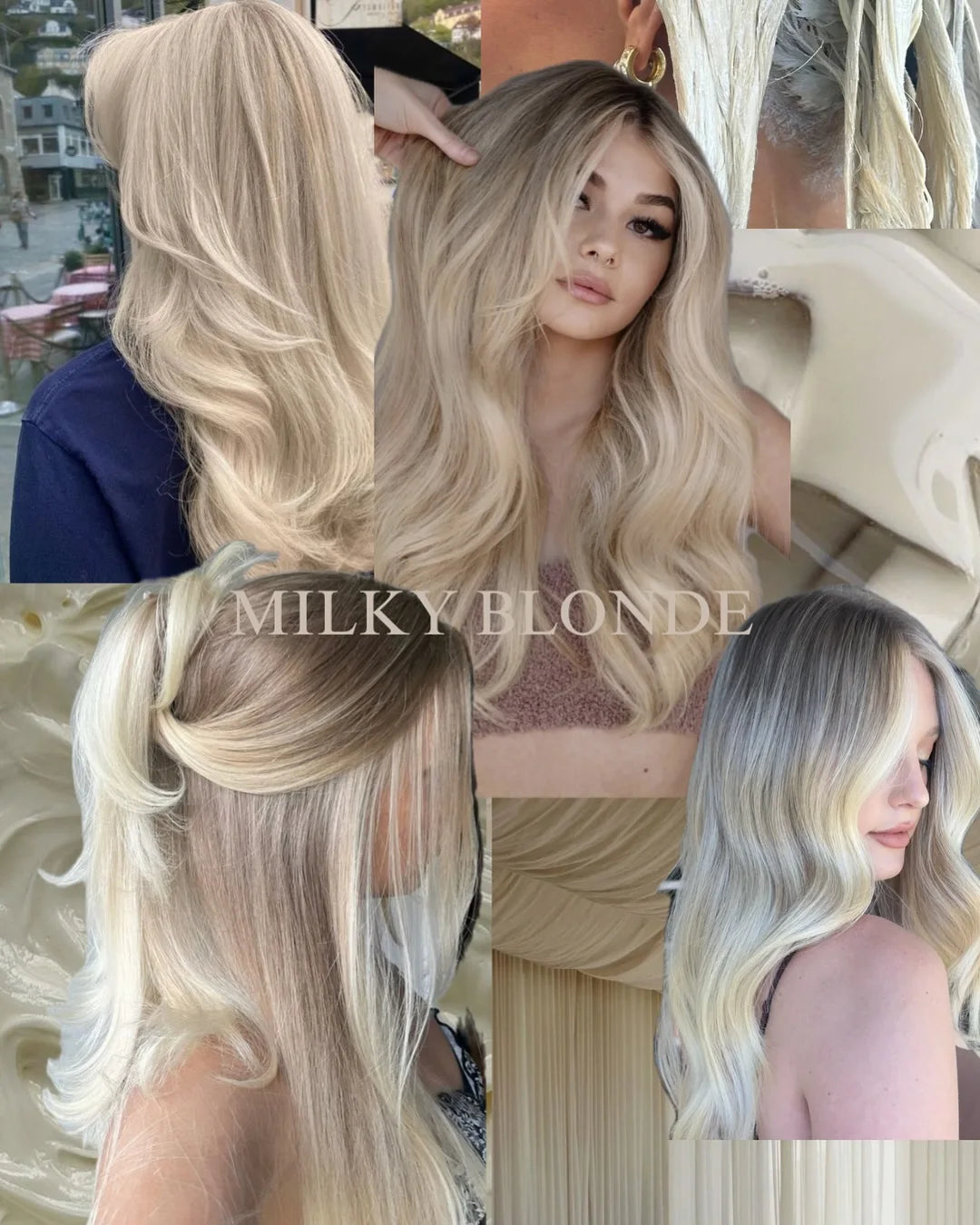 Milk Blonde Synthetic Lace Wigs for Women