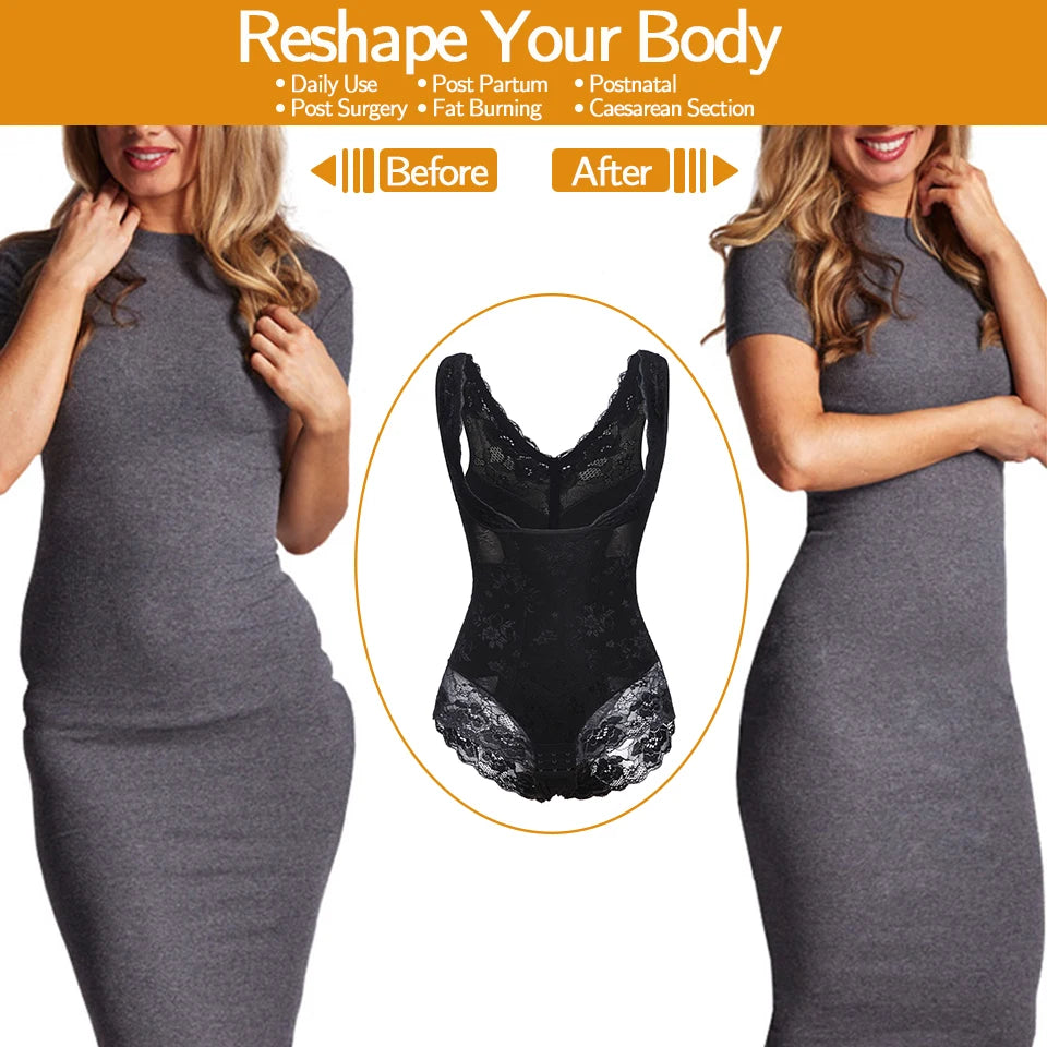 Women’s Seamless Full Body Shaper – Waist Trainer & Postpartum Slimming Bodysuit