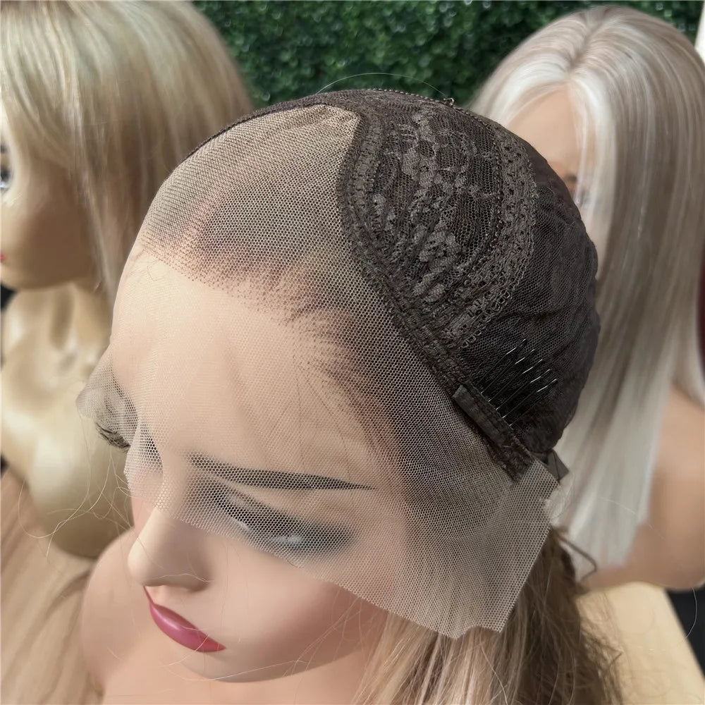 Milk Blonde Synthetic Lace Wigs for Women