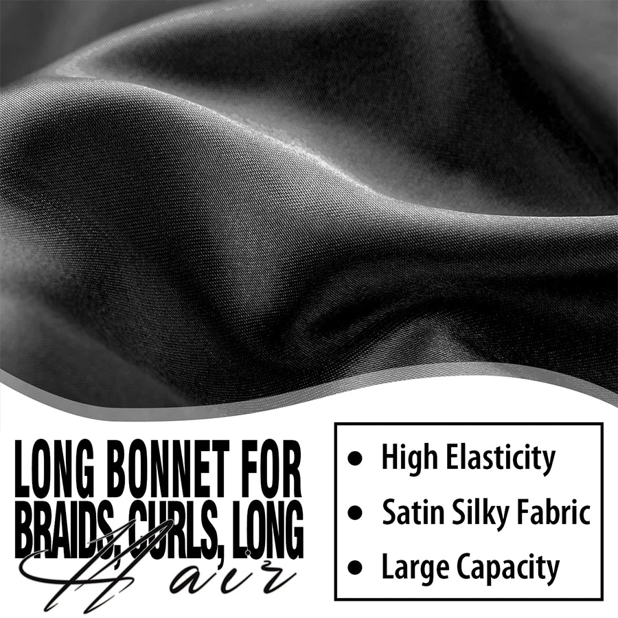 High Quality Silky Long Satin Bonnet