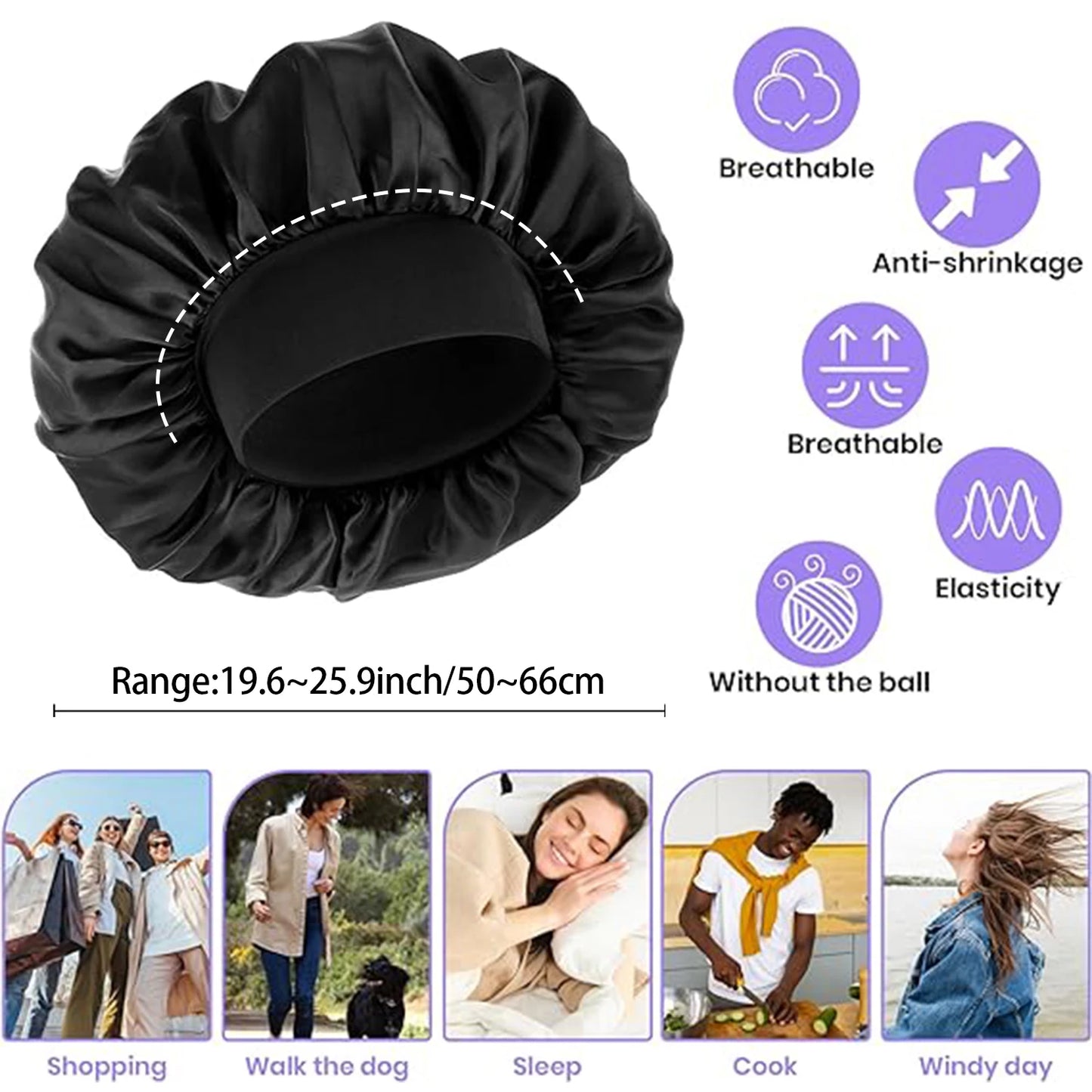 Satin Bonnet Hair Bonnet for Sleeping