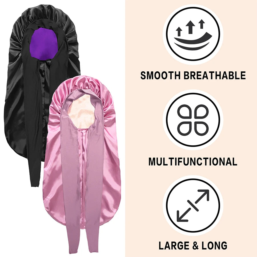 High Quality Silky Long Satin Bonnet