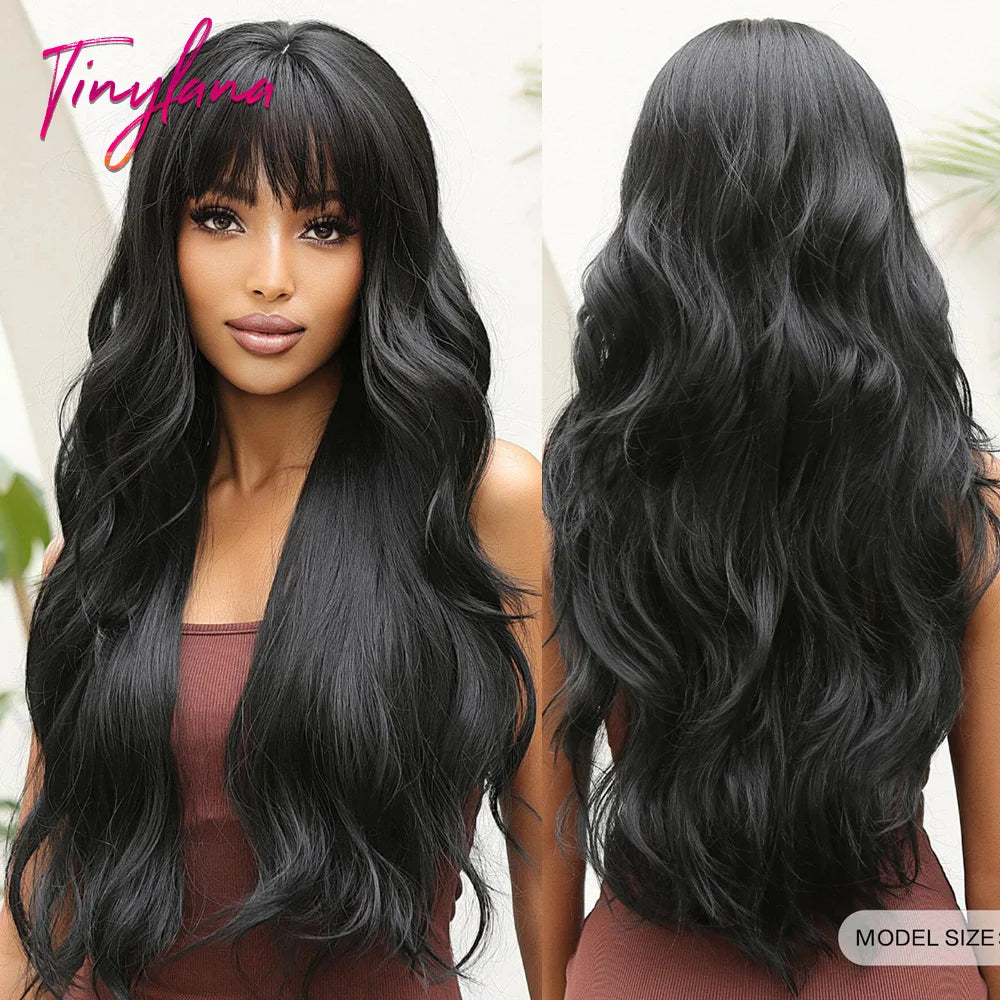 Long Blonde Wavy Synthetic Wigs