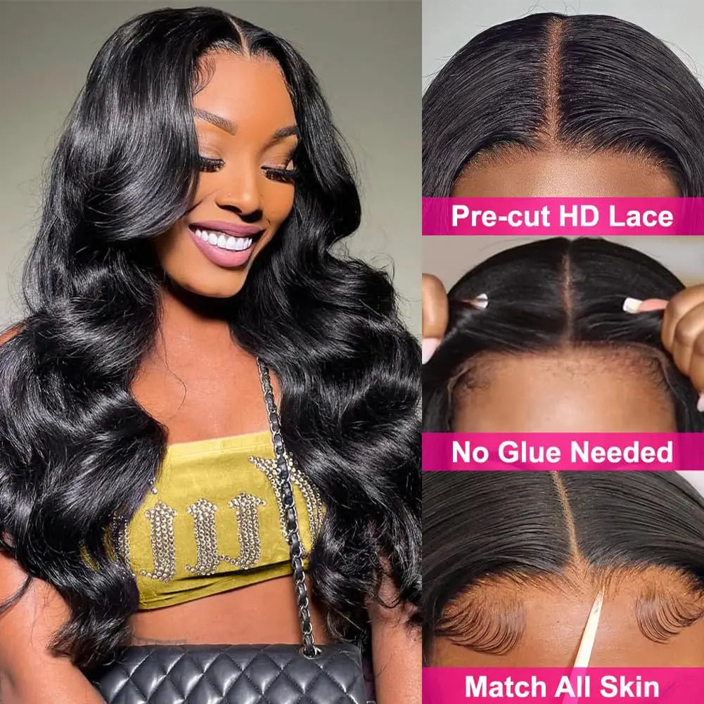 30 Inch Body Wave HD Lace Wig – Glueless, Pre-Plucked Human Hair