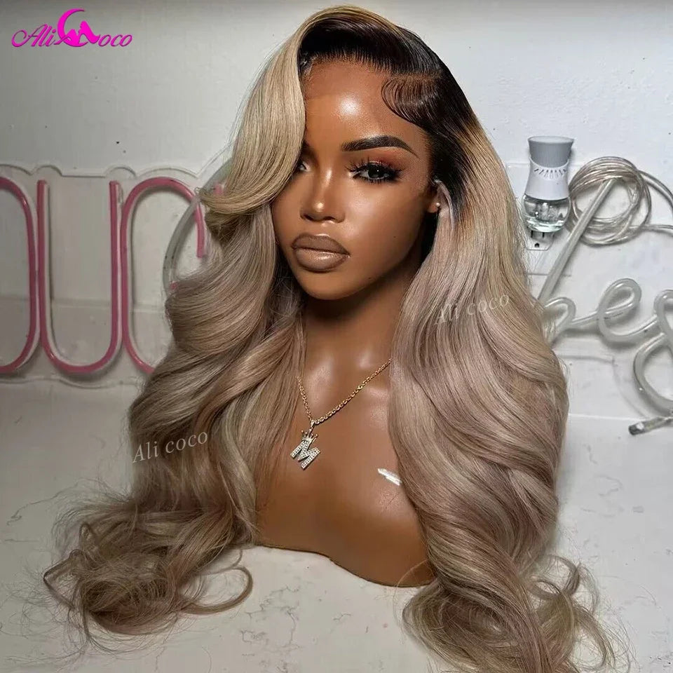 Ombre Ash Blonde Body Wave Wig
