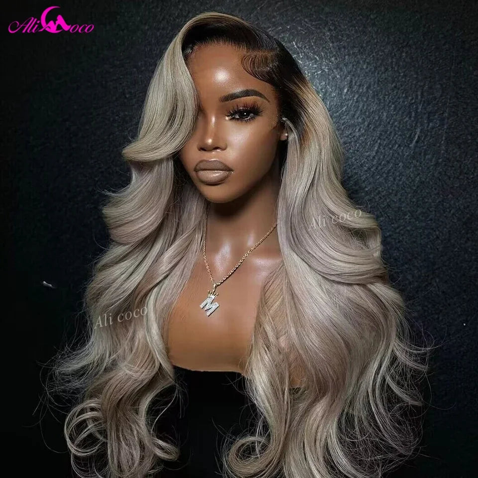 Ombre Ash Blonde Body Wave Wig