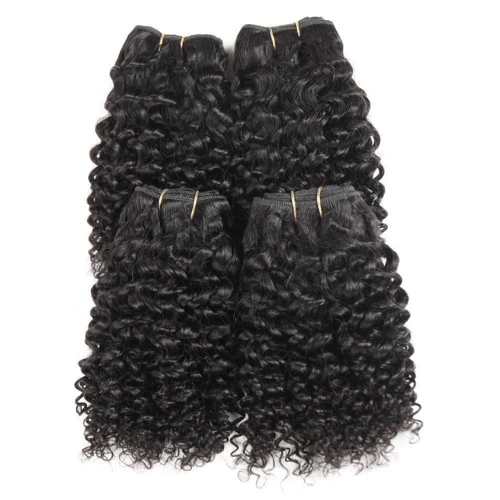 Short Kinky Curly Hair Bundles – 100% Brazilian Virgin Human Hair
