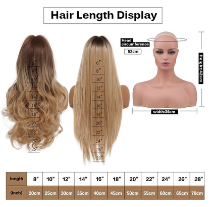 Long Blonde Wavy Synthetic Wigs