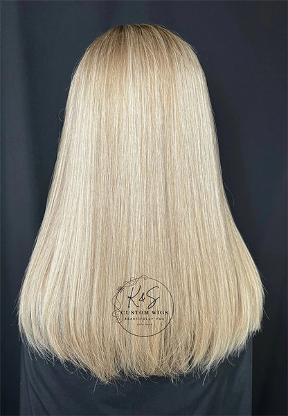 2025 New in HD Lace Wig Honey Ash Blonde Balayage Straight Wig