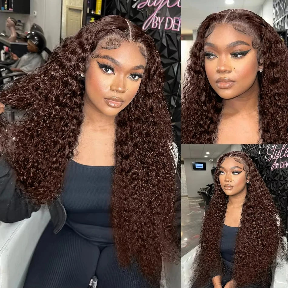 Chocolate Brown Curly Wig