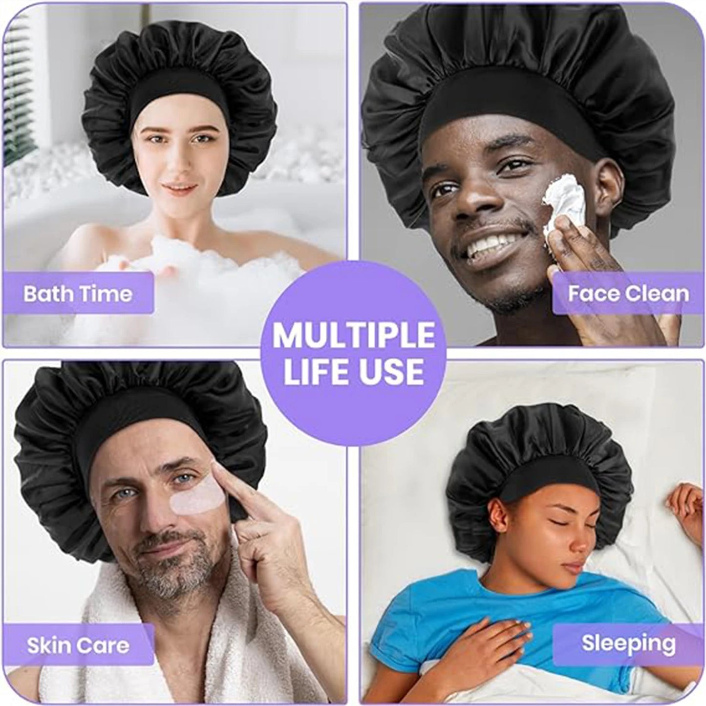 Satin Bonnet Hair Bonnet for Sleeping