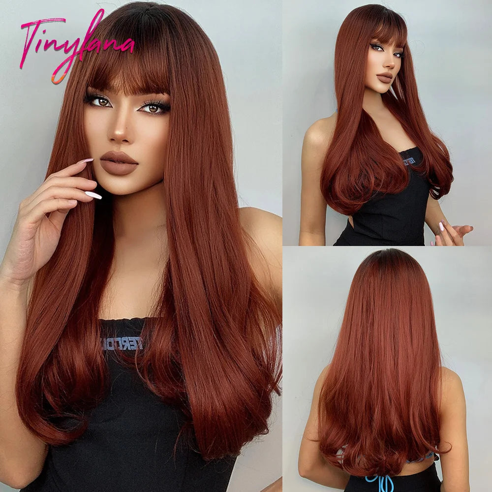Long Blonde Wavy Synthetic Wigs