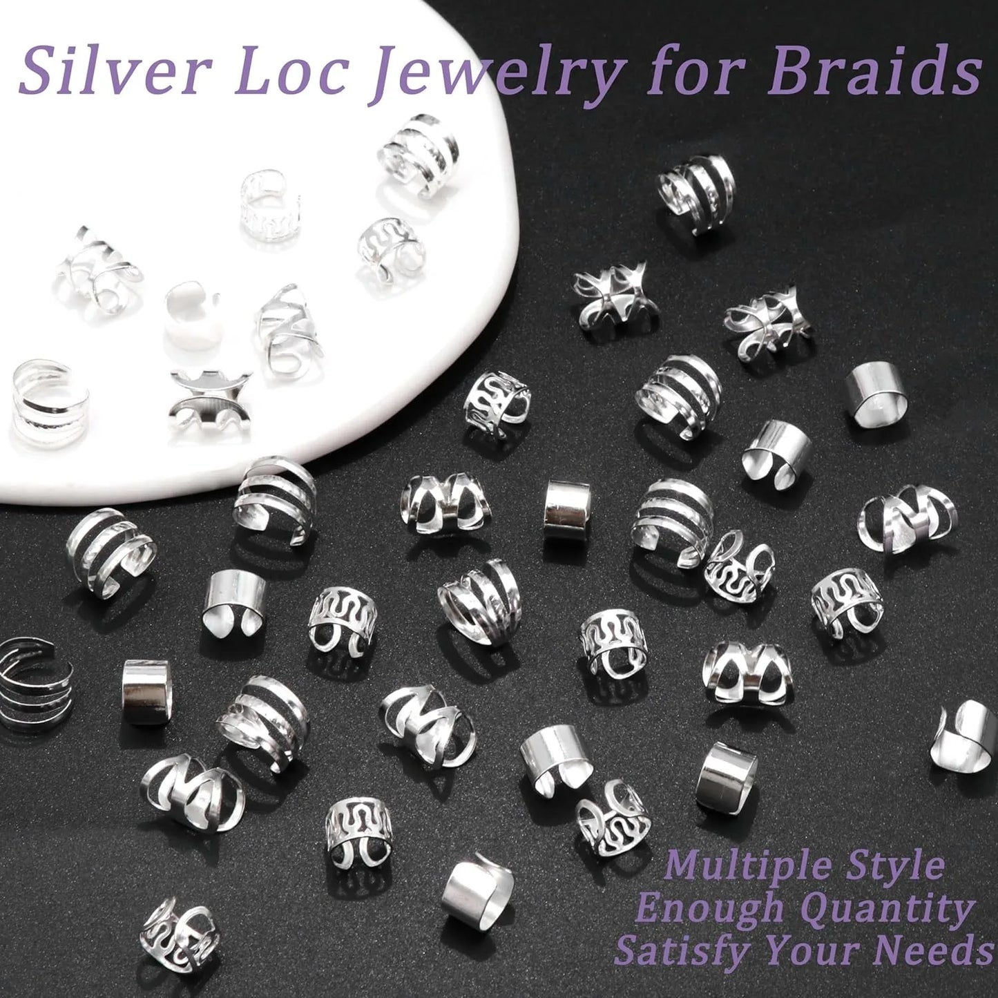 40PCS Hair Jewelry for Braids Gold Hair