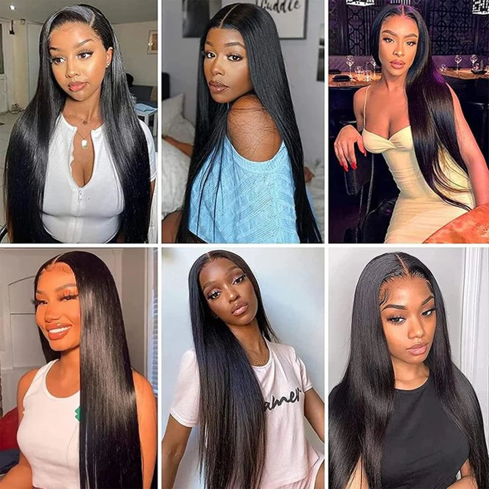 360 HD Full Lace Wig – 36", 13x6, Bone Straight, Pre-Plucked, Human Hair