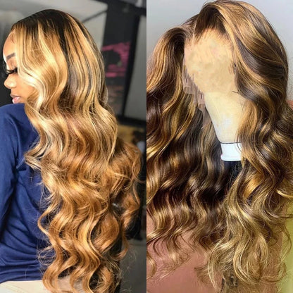 Highlight Wig 100% Human Hair 13x6