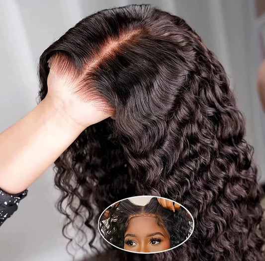 Glueless Deep Wave Wig – 5x5/6x4 Lace, Pre-Cut Ready to Wear