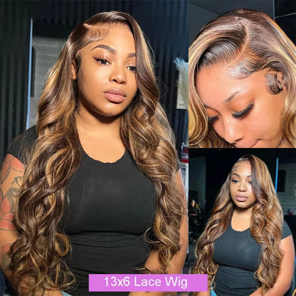 Brazilian Highlight Wig – Body Wave, 200% Density, Human Hair