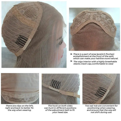 Milk Blonde Synthetic Lace Wigs for Women