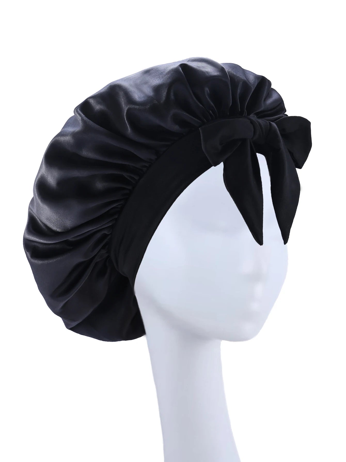 New Silk Bonnet for Sleeping Women Satin Bonnet Hair Bonnet night sleep cap scarf wrap for curly hair With Tie Band for Curly Hair