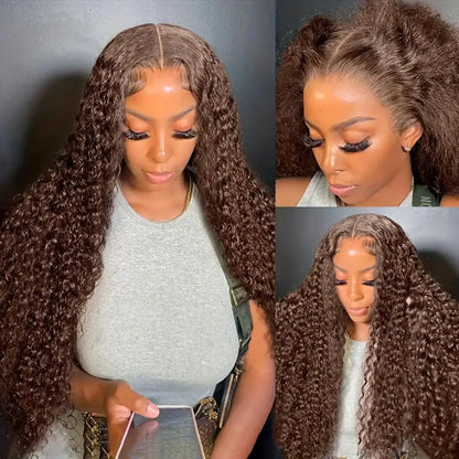 Chocolate Brown Curly Wig