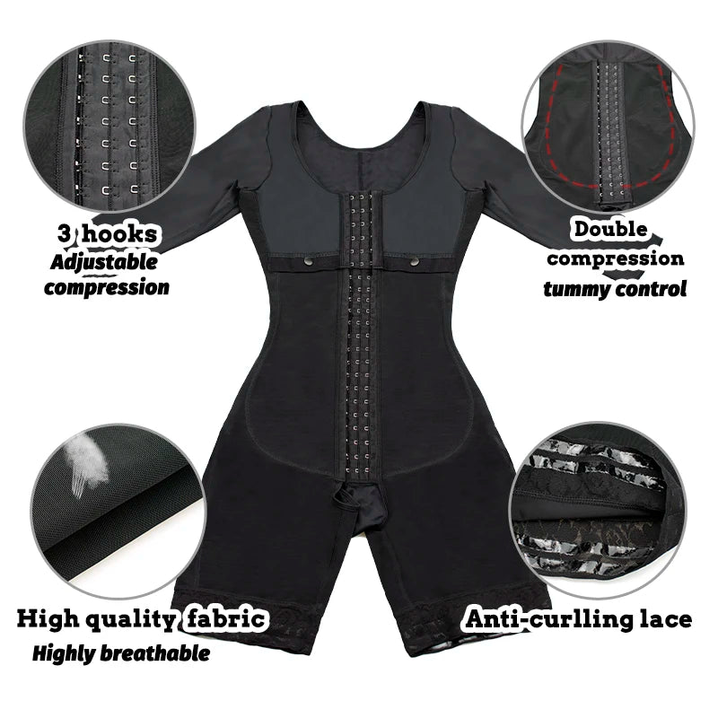 Colombian Faja Full Body Shaper – Tummy Control Corset Bodysuit