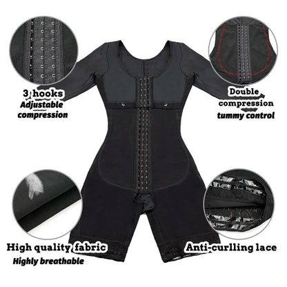 Colombian Faja Full Body Shaper – Tummy Control Corset Bodysuit