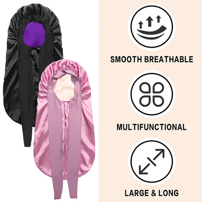 High Quality Silky Long Satin Bonnet