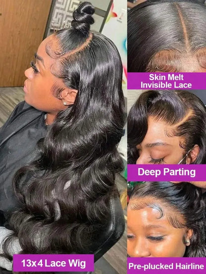 Brazilian Body Wave HD Lace Front Wig 13x6 – Pre-Plucked Human Hair