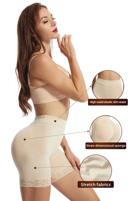 Butt Lifter Shaper Panties Hip Pads Shapewear Push Up Booty Enhancer
