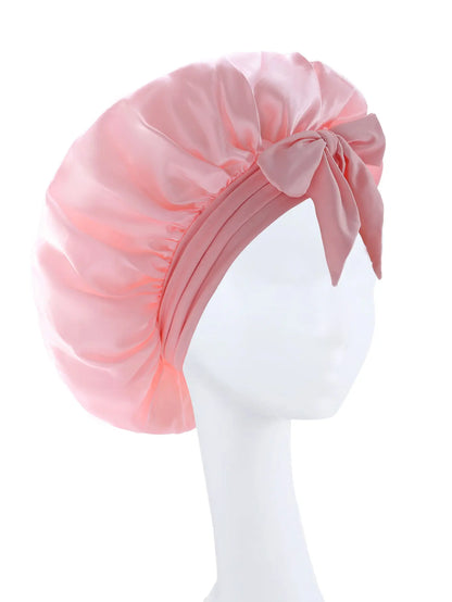 New Silk Bonnet for Sleeping Women Satin Bonnet Hair Bonnet night sleep cap scarf wrap for curly hair With Tie Band for Curly Hair