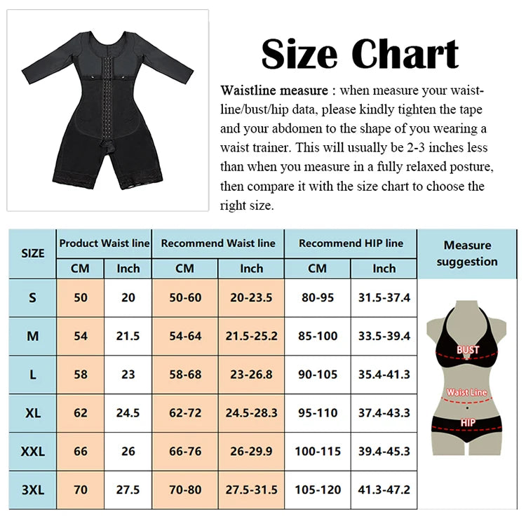 Colombian Faja Full Body Shaper – Tummy Control Corset Bodysuit