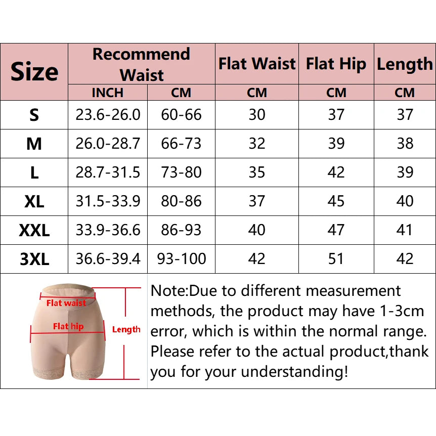 Butt Lifter Shaper Panties Hip Pads Shapewear Push Up Booty Enhancer