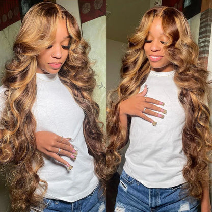 Highlight Wig 100% Human Hair 13x6