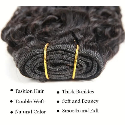 Short Kinky Curly Hair Bundles – 100% Brazilian Virgin Human Hair