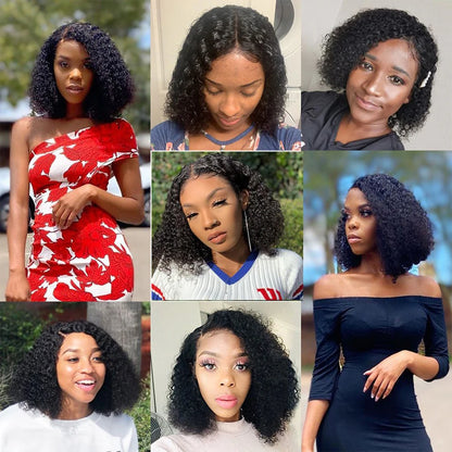 Short Kinky Curly Hair Bundles – 100% Brazilian Virgin Human Hair