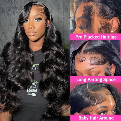 30 Inch Body Wave HD Lace Wig – Glueless, Pre-Plucked Human Hair