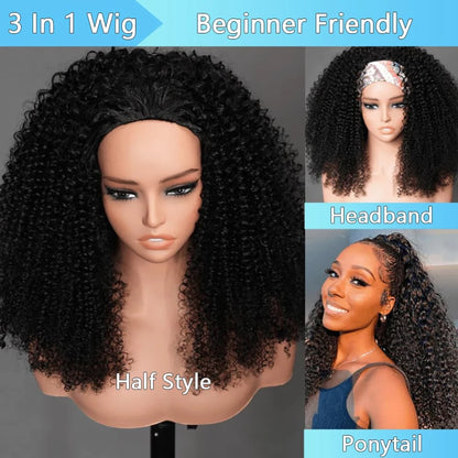 Kinky Curly Half Wig