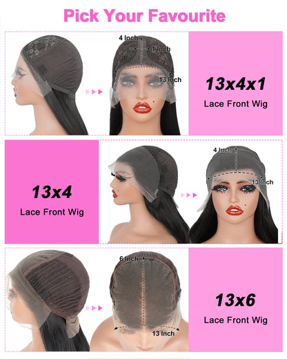 13X6 Dark Burgundy Straight Lace Front Wigs HD