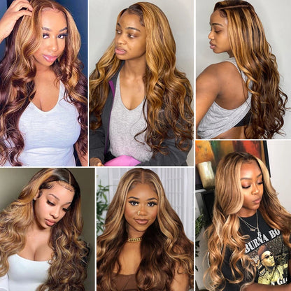 Highlight Wig 100% Human Hair 13x6