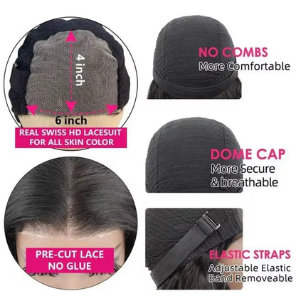 Glueless Deep Wave Wig – 5x5/6x4 Lace, Pre-Cut Ready to Wear