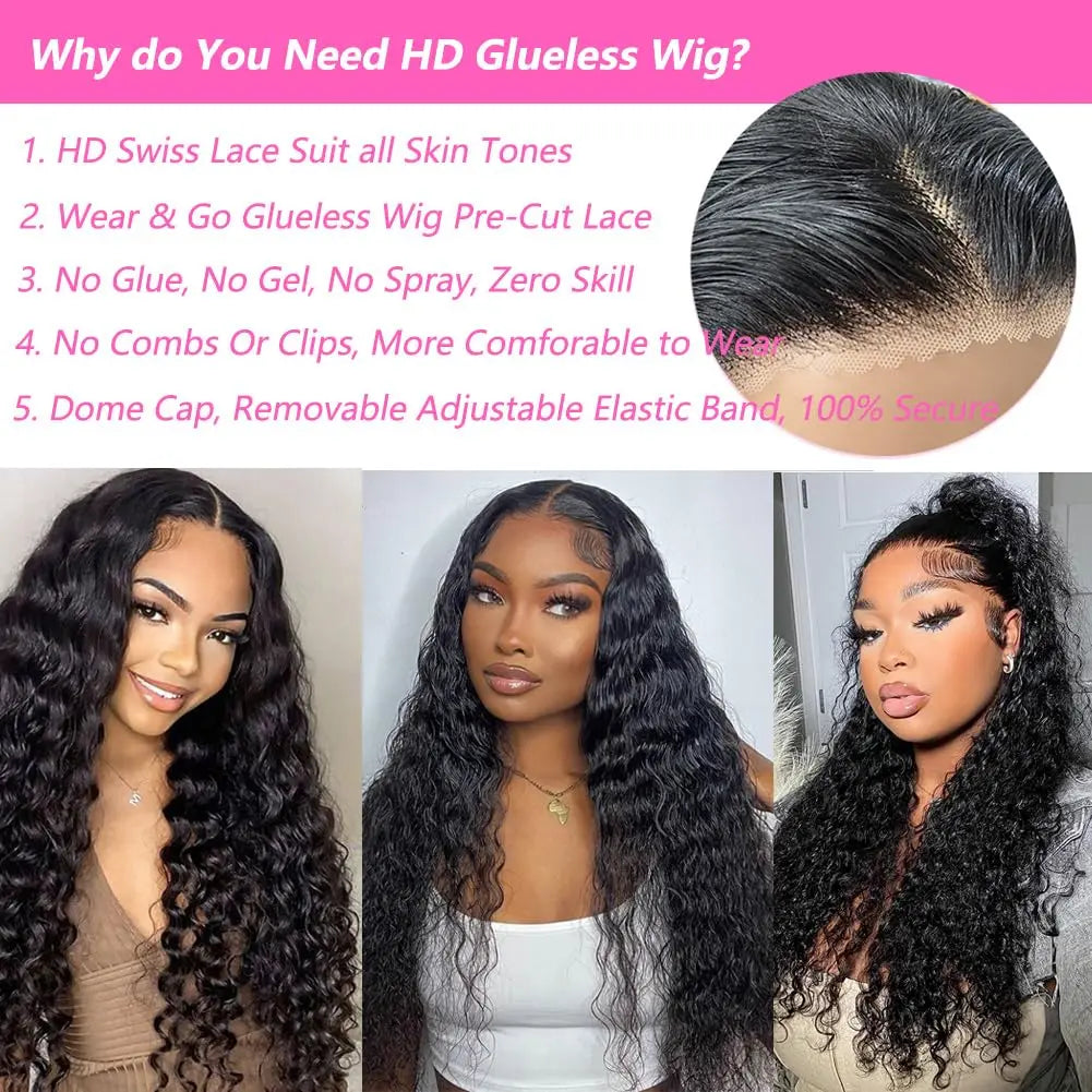 Deep Wave Glueless Wig