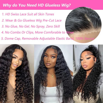 Deep Wave Glueless Wig