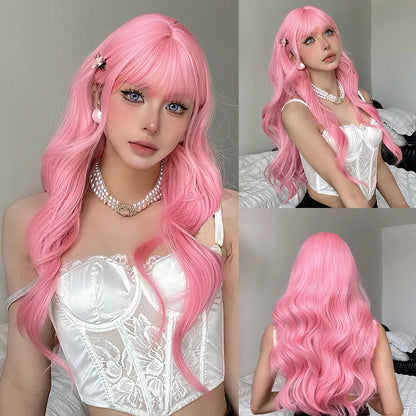 Long Blonde Wavy Synthetic Wigs