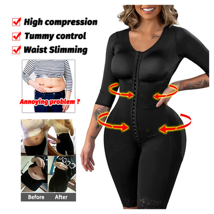 Colombian Faja Full Body Shaper – Tummy Control Corset Bodysuit