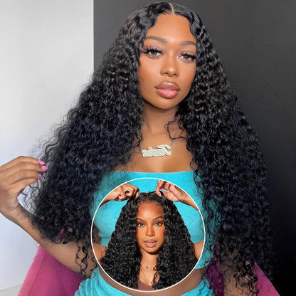 Glueless Deep Wave Wig – 5x5/6x4 Lace, Pre-Cut Ready to Wear