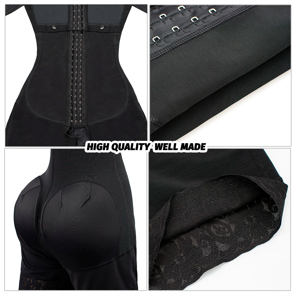 Colombian Faja Full Body Shaper – Tummy Control Corset Bodysuit