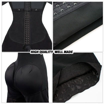 Colombian Faja Full Body Shaper – Tummy Control Corset Bodysuit