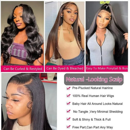 Extra Long Brazilian Body Wave Wig – HD Lace, 250% Density