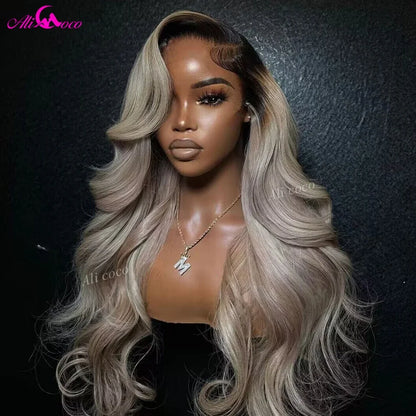Ombre Ash Blonde Body Wave Wig