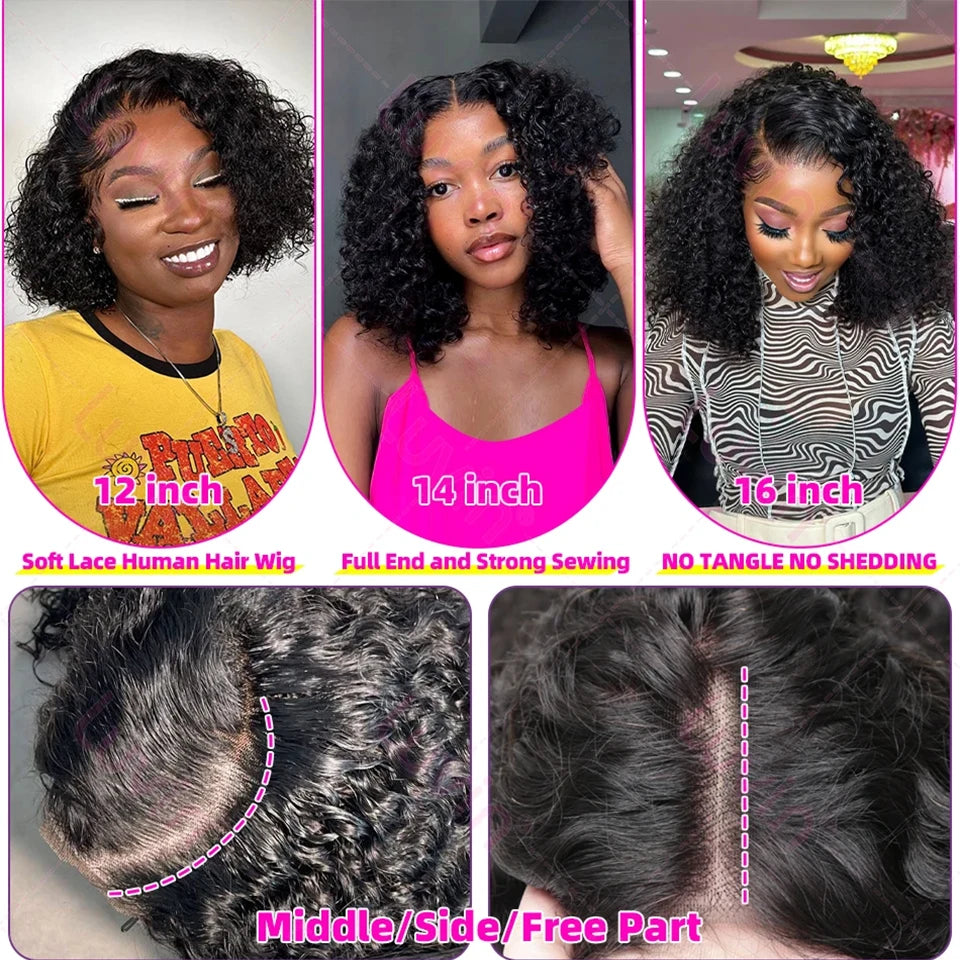 Curly Lace Front Wig – Glueless, Ready to Wear Human Hair